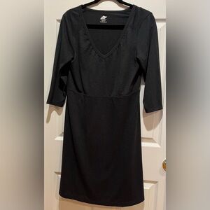Sporty EMS Black V-Neck Dress